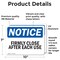 Signmission Firmly Close Door After Each Use, 10 in W x Rectangle, Vinyl Decal OS-2PACK-NS-D-710-L-12722 - alternate 3